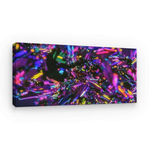 Tablou canvas arta moderna - cristale multicolore, 80 x 40 cm