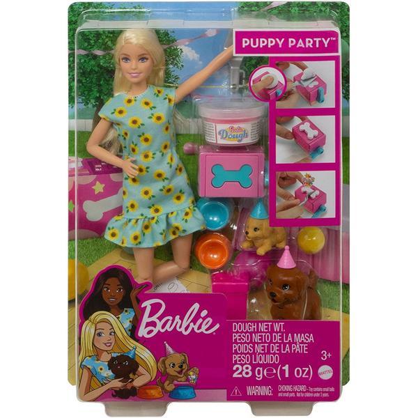 Barbie Gama Family Set Papusa Cu Catelusi - Mattel