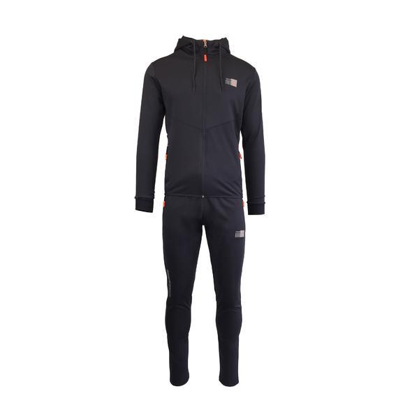 Trening barbat, Univers Fashion, bluza cu 2 buzunare cu fermoare, pantaloni cu 3 buzunare cu fermoare, culoare gri, S