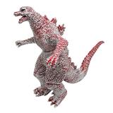 Figurina Godzilla de jucarie, cu articulatii, Rosu / Argintiu, 27x43 cm