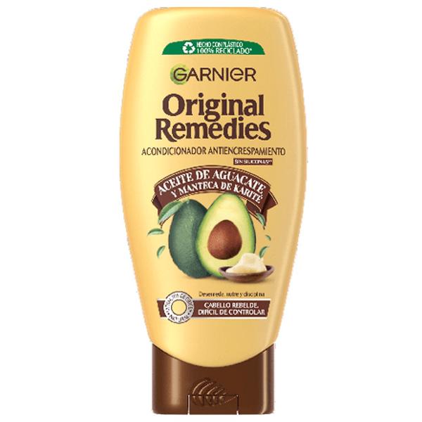Balsam Anti-Frizz pentru Parul Rebel – Garnier Original Remedies Acondicionador Antiencrespamiento Aceite de Aguacate y Manteca de Karite Cabello Rebelde Dificil de Controlar, 250 ml 250 imagine 2022