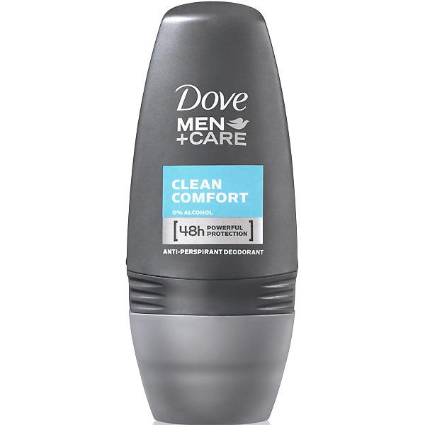 Deodorant Roll-on pentru Barbati – Dove Men+ Care Clean Comfort 48h, 50 ml 48h imagine 2022