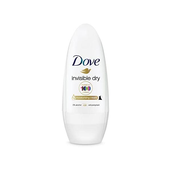 Deodorant Roll-on Antiperspirant - Dove Invisible Dry, 50 ml