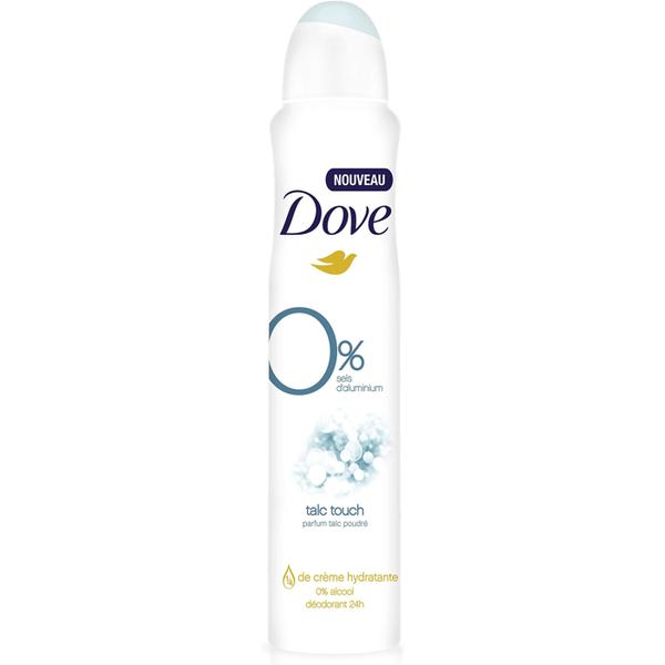 Deodorant Spray Pulbere de Talc – Dove 0% Sels D'aluminium Talc Touch 24h, 200 ml Dove imagine 2022
