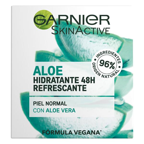 Crema Faciala Hidratanta cu Aloe Vera pentru Piele Normala – Garnier SkinActive Hidratante 48H Refrescante Piel Normal con Aloe Vera, 50 ml