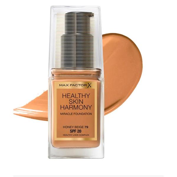 Fond de ten - max factor healty skin harmony miracle foundation spf 20, nuanta 79 honey beige, 30 ml