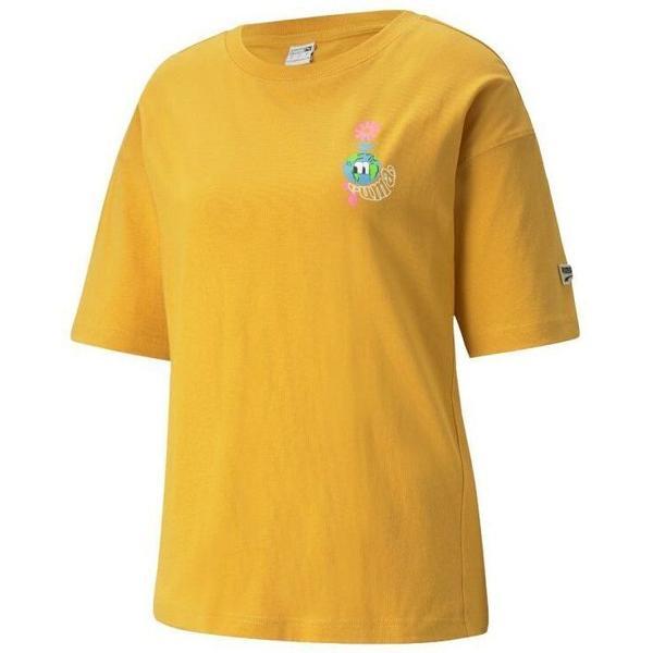 Tricou femei puma downtown graphic 53167937, m, galben