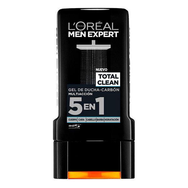 Gel de Dus pentru Barbati – L'Oreal Men Expert Total Clean Gel de Docha-Carbon 5 en 1, 300 ml esteto imagine noua