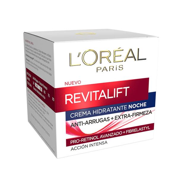Crema faciala de noapte pentru combaterea ridurilor - l'oreal paris revitalift crema hidratante noche anti-arrugas + extra firmeza, 50 ml
