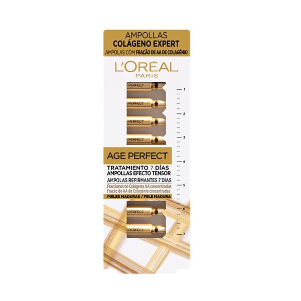 Tratament 7 zile cu Efect de Fermitate - L&#039;Oreal Paris Age Perfect Tratamento 7 Dias Ampollas Efecto Tensor, 7x1ml