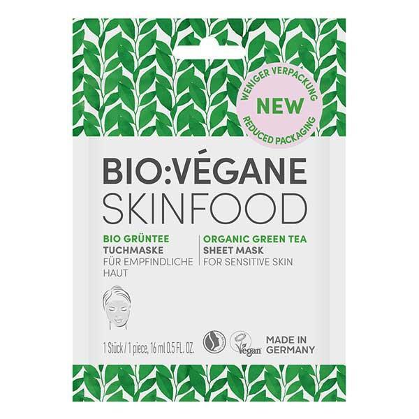 Masca servetel calmanta cu Ceai Verde ten sensibil, Bio:Vegane Skinfood, 16 ml Bio:Vegane Bio:Vegane