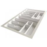 Suport organizare tacamuri, alb, pentru latime exterioara corp 900 mm, montabil in sertar de bucatarie
