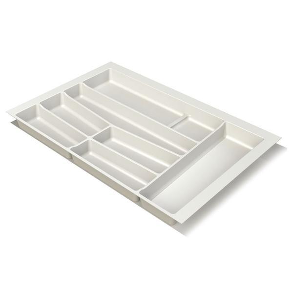 Suport organizare tacamuri, alb, pentru latime exterioara corp 800 mm, montabil in sertar de bucatarie