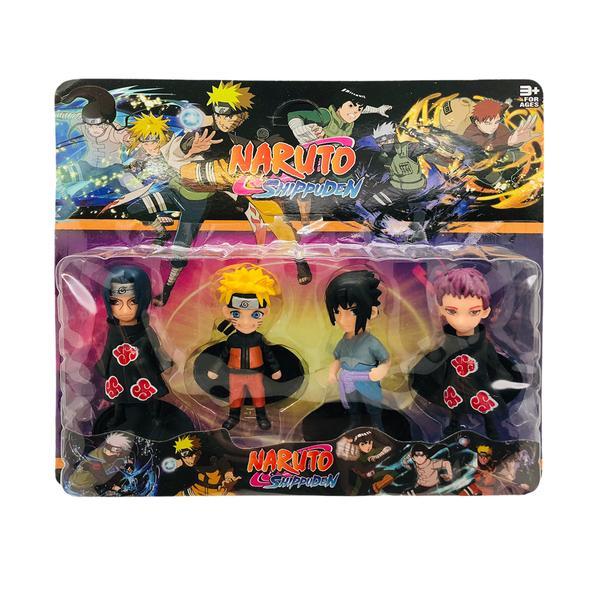 Set 4 figurine naruto shippuden, dimensiune 10 cm, multicolor, 4 personaje diferite, 3 ani 