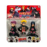 Set 3 Figurine Naruto Shippuden, dimensiune 10 cm, multicolor, 3 personaje diferite, 3 ani 