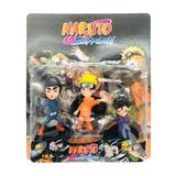Set 3 Figurine Naruto Shippuden, dimensiune 10 cm, multicolor, 3 personaje diferite, 3 ani 