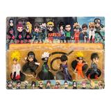 Set 6 Figurine Naruto Shippuden, dimensiune 10 cm, multicolor, 6 personaje diferite, 3 ani 