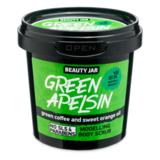 Scrub Modelator pentru Corp cu Cafea Verde si Ulei de Portocala Grean Apelsin Beauty Jar, 200 g