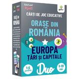 Orase din Romania. Europa: tari si capitale. Carti de joc educative, editura Gama