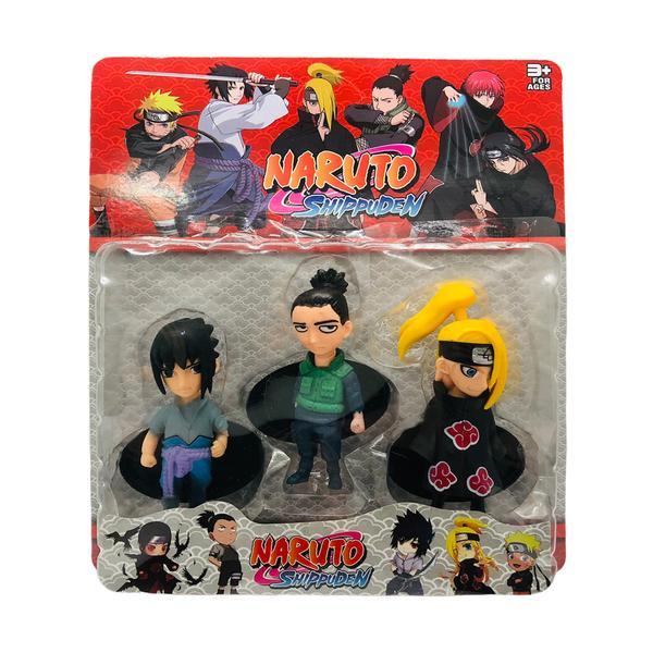 Set 3 Figurine Shop Like A Pro® Naruto Shippuden, dimensiune 10 cm, multicolor, Sasuke Deidara Shikamaru, 3 ani