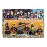 Set 6 Figurine Shop Like A Pro® Naruto Shippuden, dimensiune 10 cm, multicolor, Sasori, Sasuke, Deidara, Shikamaru, Naruto, Itachi, 3 ani 