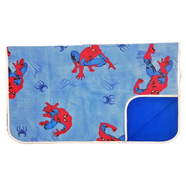 Paturica cu doua fete polar/bumbac spiderman, 100x70 cm