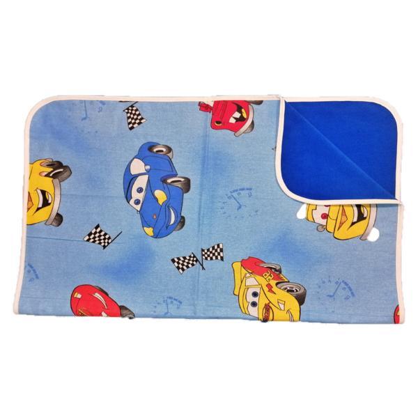 Paturica cu doua fete polar/bumbac cars, 100x70 cm