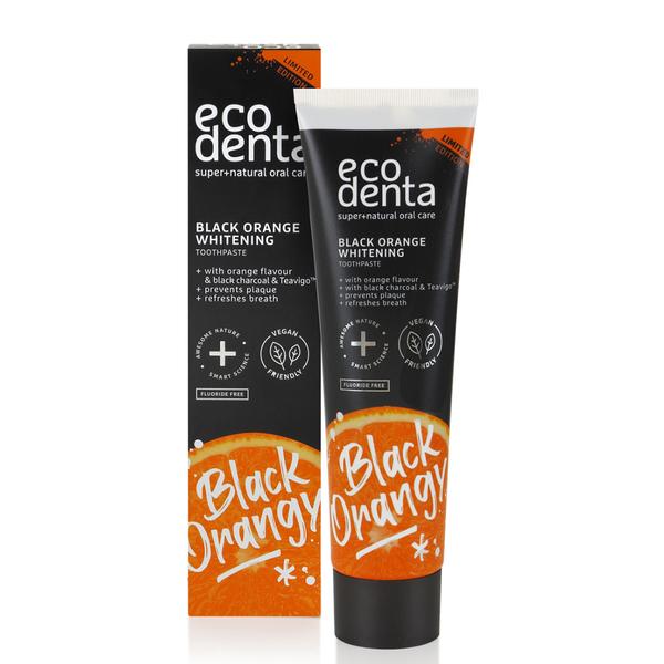 Pasta de Dinti pentru Albire Cu Carbune, Teavigo si Portocale Black Orange Ecodenta, 100 ml