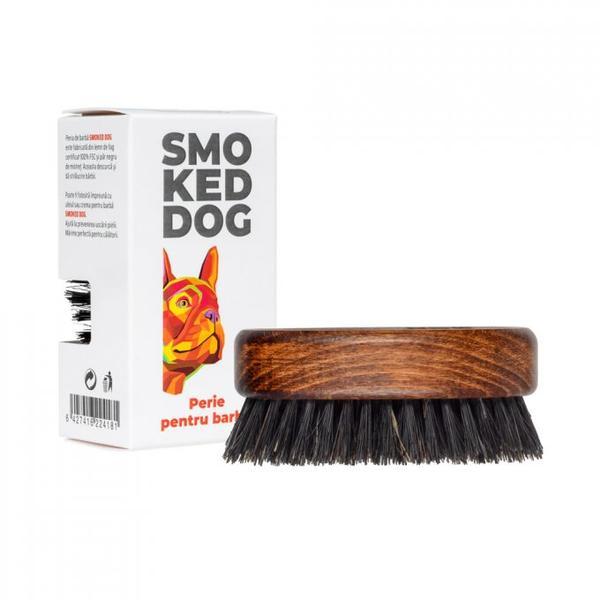 Perie de barba Smoked Dog 100% din par de mistret esteto.ro