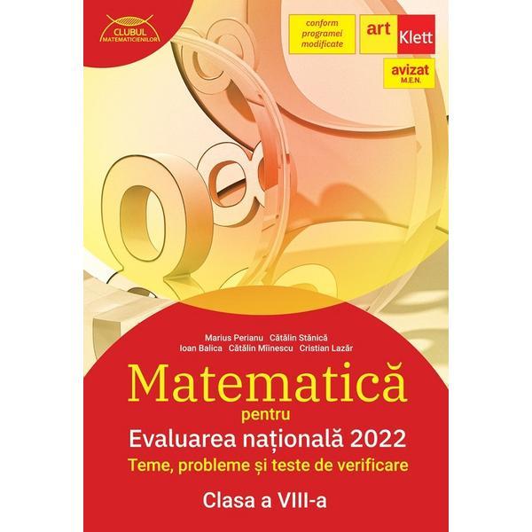 Evaluarea nationala 2022. matematica. cls 8 - marius perianu