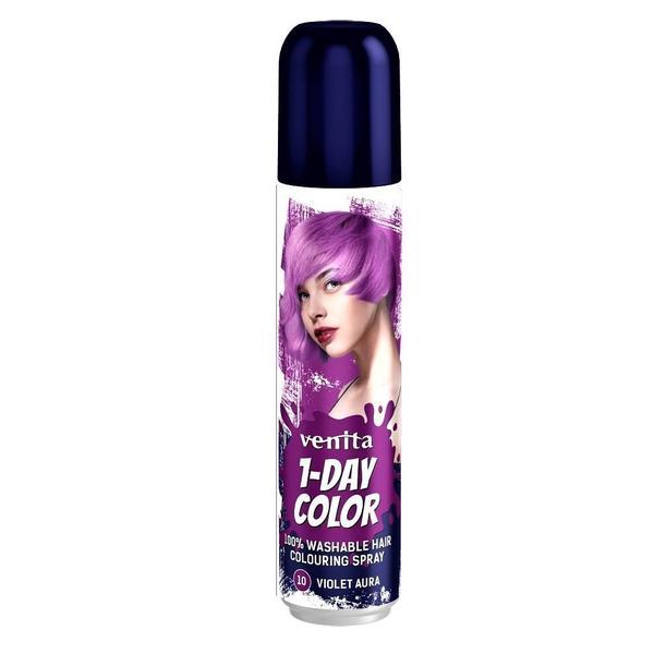 Spray colorant pentru par, fixativ, Venita, 1-Day Color, nr 10, Violet, 50ml Venita esteto.ro