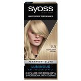 Vopsea de Par Permanenta - Syoss Professional Performance Permanent Blond Luminous Anti-Yellow Effect Baseline, nuanta 8_5 Light Ash Blond