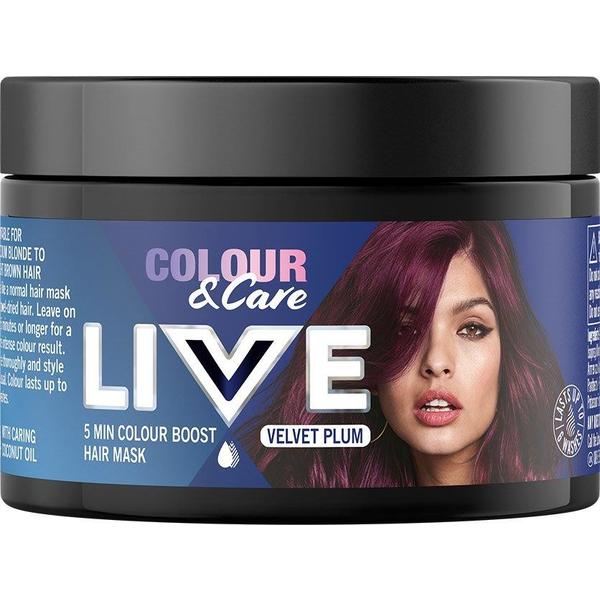 Masca de Par Coloranta – Schwarzkopf Live Color & Care 5 Min Color Boost Hair Mask, nuanta Velvet Plum, 150 ml 150