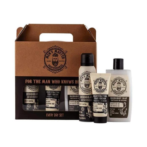 Set cadou barbati men's master every day gift, gel de dus 2-in 1 par si corp 260ml, deodorant - antiperspirant 150ml, crema de fata 75ml