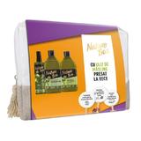 Set Cadou Nature Box cu Ulei de Masline Presat la Rece: Sampon 385 ml + Gel de Dus 385 ml + Balsam Spray 200 ml