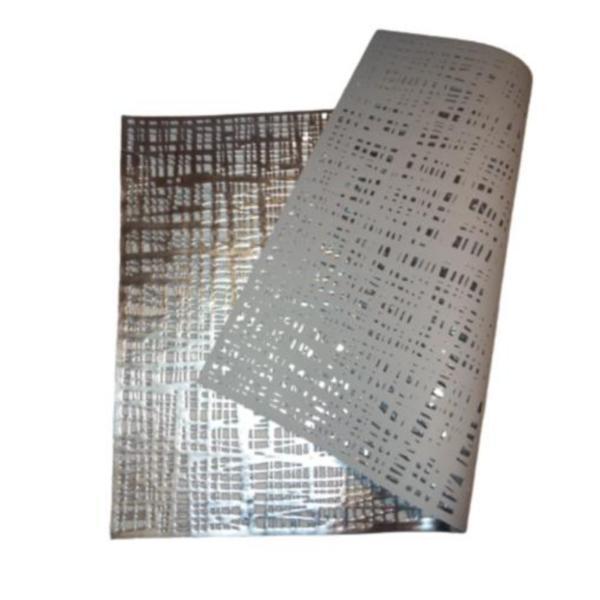 Suport farfurie, pvc, antiderapant, argintiu - 45 x 30 cm