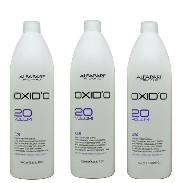 Pachet 3 x Oxidant Crema 6% - Alfaparf Milano Oxid&#039;O 20 Volumi 6% 1000 ml