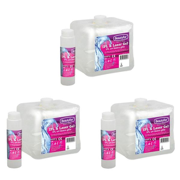 Pachet 3 x gel pentru tratamente ipl/laser - beautyfor ipl   laser gel, 5l