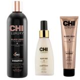 Pachet Revitalizant pentru Par - CHI Luxury Black Seed Oil: Sampon 355 ml, Balsam Leave-in 118, Masca 148