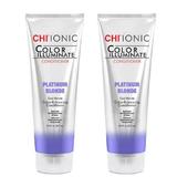 Pachet 2 x Balsam Nuantator Blond Platinat - CHI Farouk Ionic Color Illuminate Conditioner Platinum Blonde, 251 ml