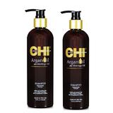 Pachet 2 x Sampon cu Ulei de Argan - CHI Farouk Argan Oil Plus Moringa Oil Shampoo 355 ml