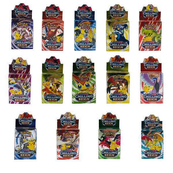 Set Joc de carti Shop Like A Pro&reg; Pokemon Sword And Shield, Chilling Reign, 336 cartonase in limba engleza, Multicolor