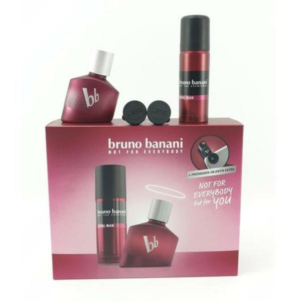 Set cadou Apa de Parfum 30 ml + Deodorant 50 ml + Phone Lens, Bruno Banani For Man Loyal APA poza noua reduceri 2022