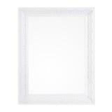 Oglinda decorativa perete cu rama alba patinata Miro 35x45 cm