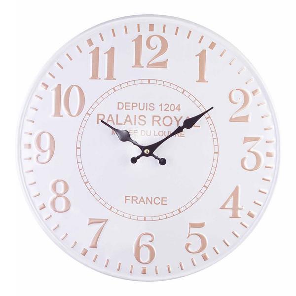 Ceas de perete din metal gri maro ø 40 cm x 2.5 cm
