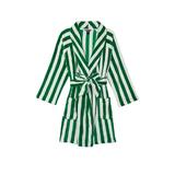 Halat, Victoria's Secret, Logo Short Cozy, Green Stripe, Marime S