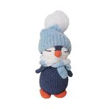 Jucarie crosetata manual - Pinguin cu caciulita bleu - Maimutzeria Tiarra  