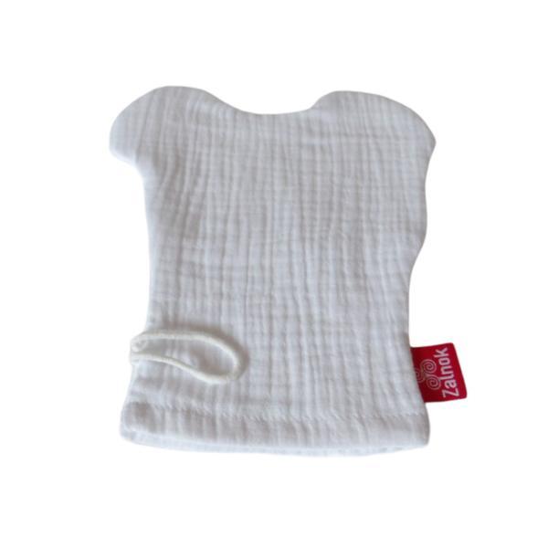 Manusa de baie din bumbac organic alb ursulet zalnok