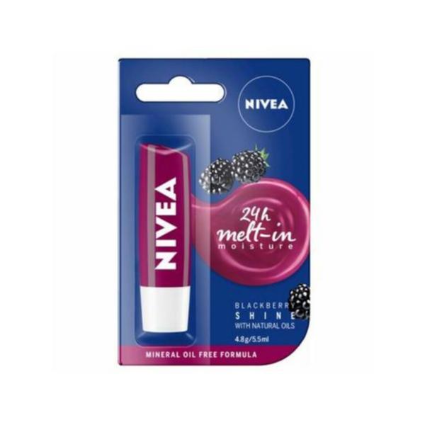 Balsam de buze nivea lip care blackberry shine, 4.8 g