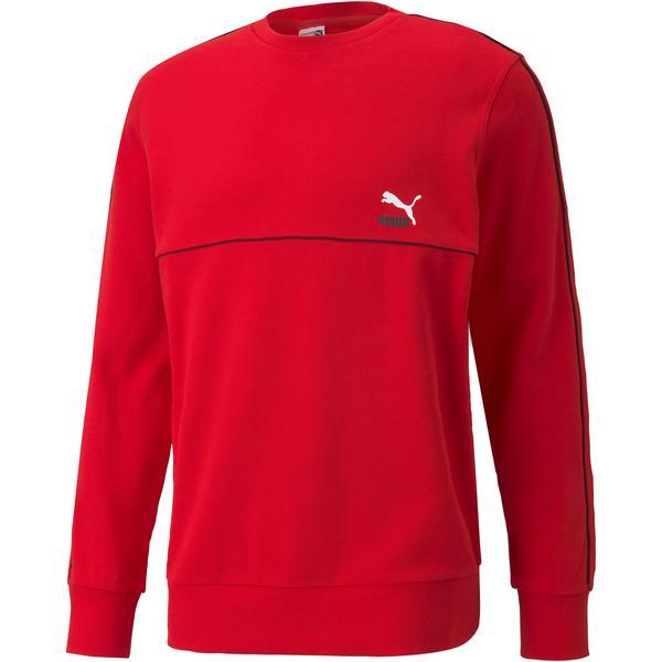 Bluza barbati puma clsx piped crew 53170211, xs, rosu